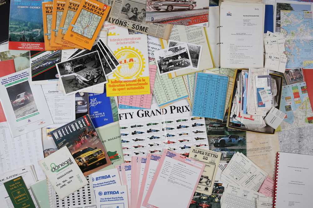 Lot 126 - Quantity of Assorted Rallying and Motorsport Paperwork