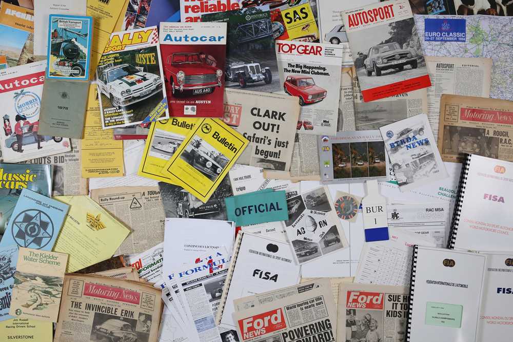 Lot 127 - Quantity of Assorted Rallying Paperwork