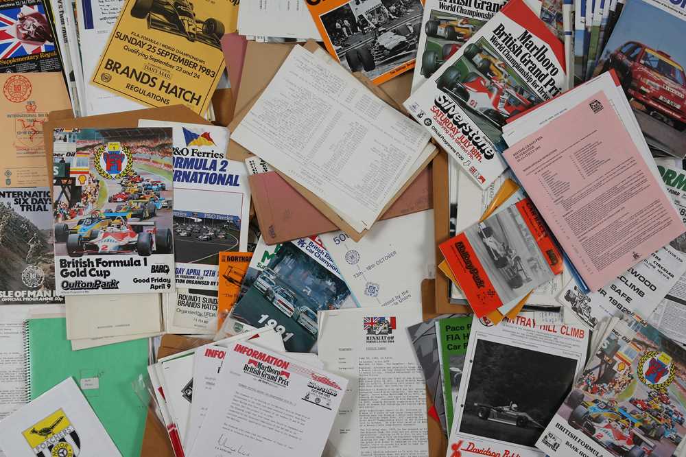 Lot 131 - Quantity of Motor Racing Paperwork