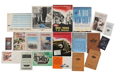 Lot 16 - Quantity of Pre-War Ford Sales Brochures and Booklets