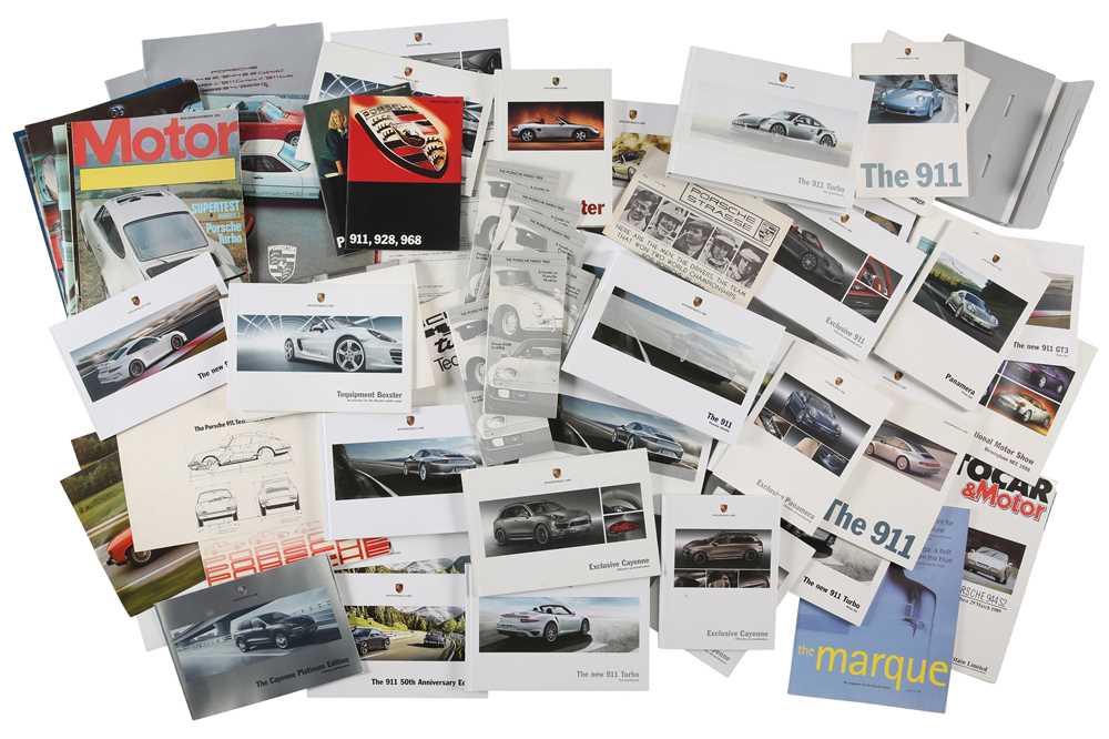 Lot 34 - Quantity of Porsche Sales Brochures and Ephemera