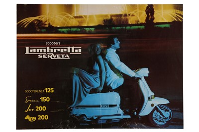 Lot 48 - Original Lambretta Scooters Advertising Poster
