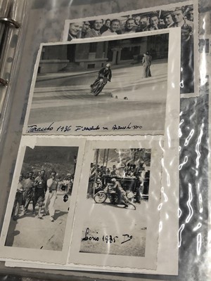Lot 49 - Two albums of Automotive, Motorcycle and Competitive Cycling Photographs