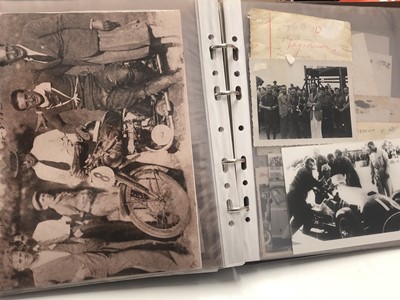 Lot 49 - Two albums of Automotive, Motorcycle and Competitive Cycling Photographs