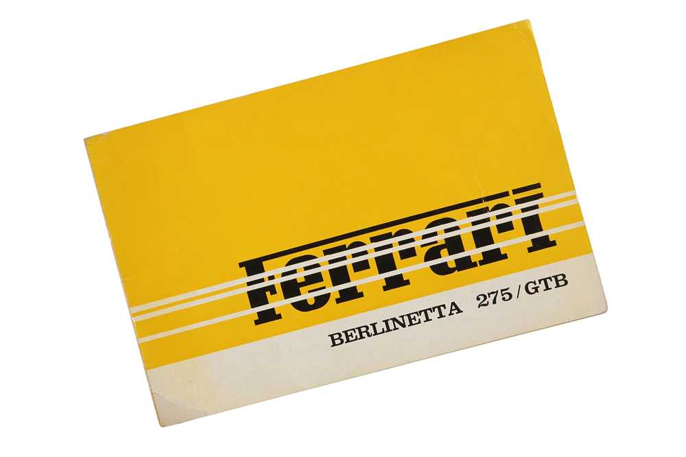 Lot 71 - Ferrari 275 GTB Sales Brochure