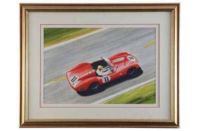 Lot 267 - Original Ferrari Testarossa Watercolour Painting by John Griffiths