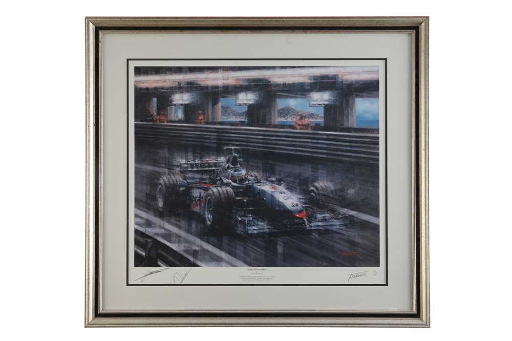 Lot 277 - 'Dream Victory'- Mika Hakkinen Artwork Print by Juan Ferrigno (Signed)