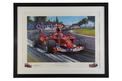 Lot 278 - Michael Schumacher - 'Champion Supreme' Limited Edition Print by Nicholas Watts (Signed)