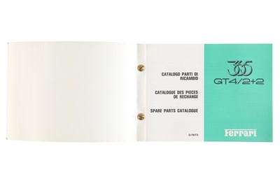 Lot 281 - Ferrari 365 GT4 2+2 Spare Parts Catalogue