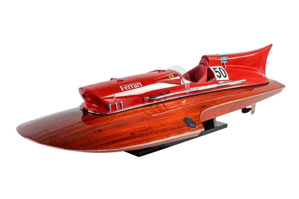 Lot 451 - A Large Hand-Built Scale Model of the Ferrari 'Nando del Orto' Racing Hydroplane