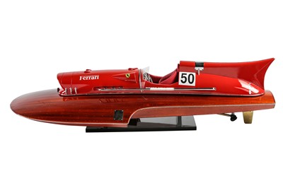 Lot 451 - A Large Hand-Built Scale Model of the Ferrari 'Nando del Orto' Racing Hydroplane