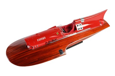 Lot 451 - A Large Hand-Built Scale Model of the Ferrari 'Nando del Orto' Racing Hydroplane