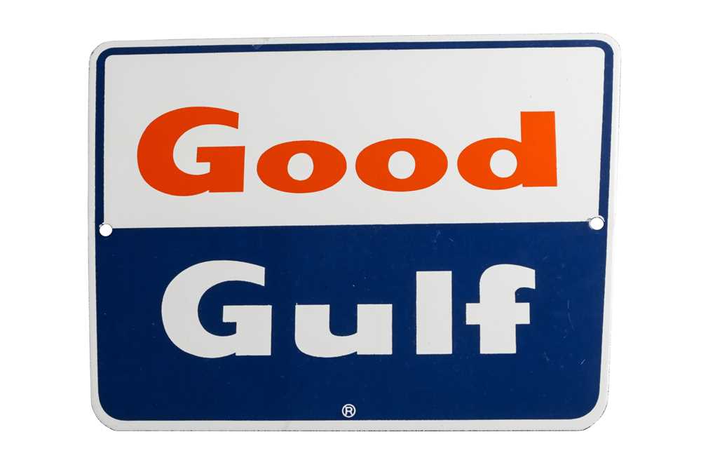 Lot 395 - Gulf ‘Good Gulf’ Pump Sign