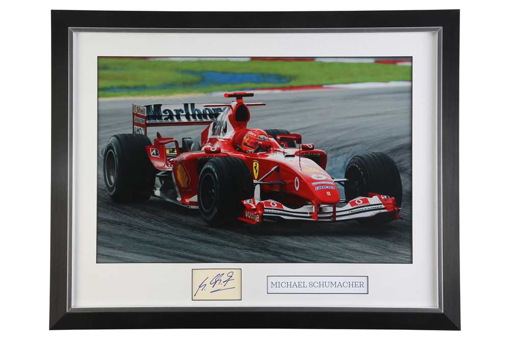 Ljw Photo Dédicacée De Michael Schumacher Ferrari F1 A4 Avec Autographe - Boutiq Ljw Photo Dédicacée De Michael Schumacher Ferrari F1 A4 Avec Autographe - Boutiq