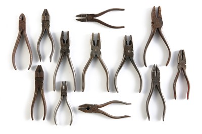 Lot 337 - Quantity of Early Pliers, Including Four Pairs Stamped 'RR'