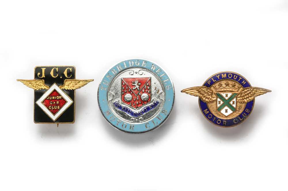 Lot 145 - Three Pre-War Motor Club Lapel Badges