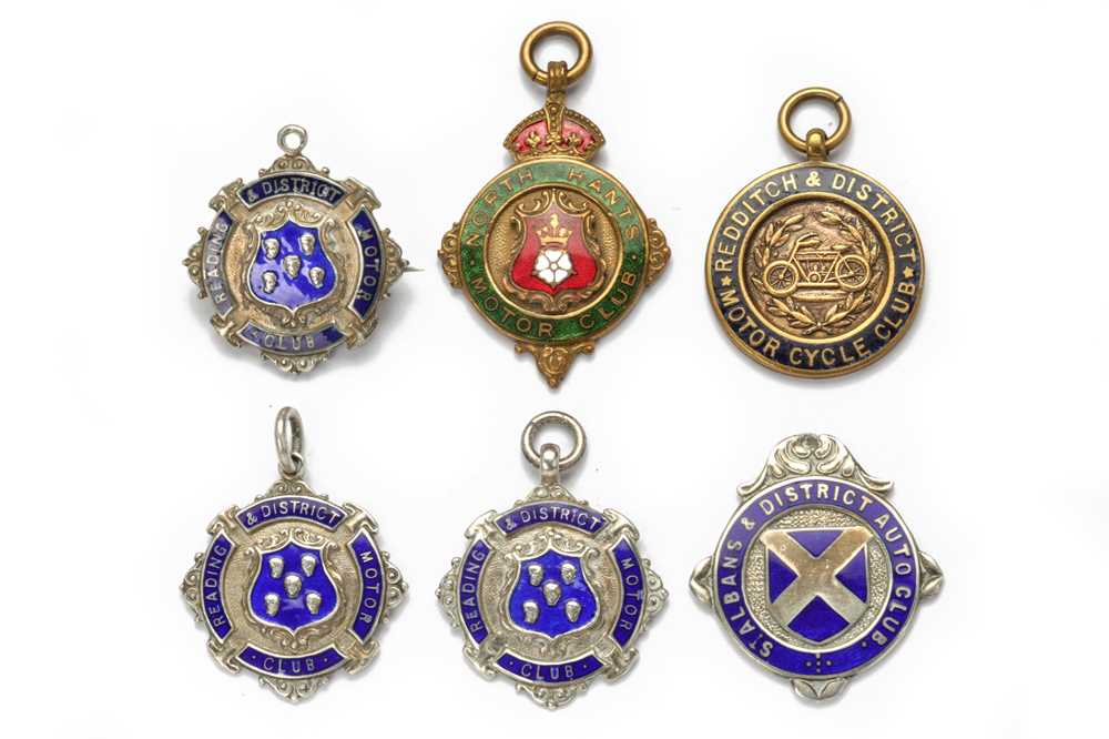 Lot 146 - Six Pre-War Enamelled Award Medallions