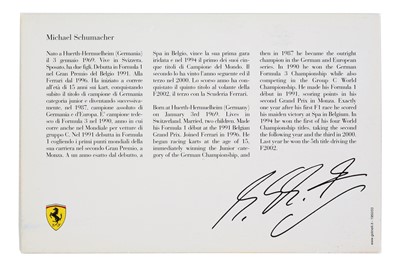 Lot 441 - Michael Schumacher Signed Official Ferrari Postcard