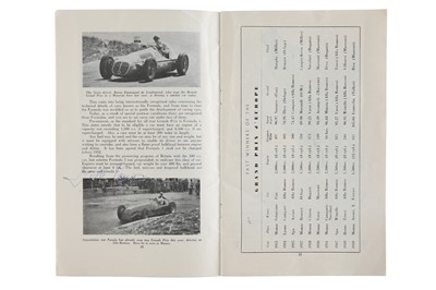 Lot 432 - 1950 British Grand Prix Souvenir Programme (Signed)