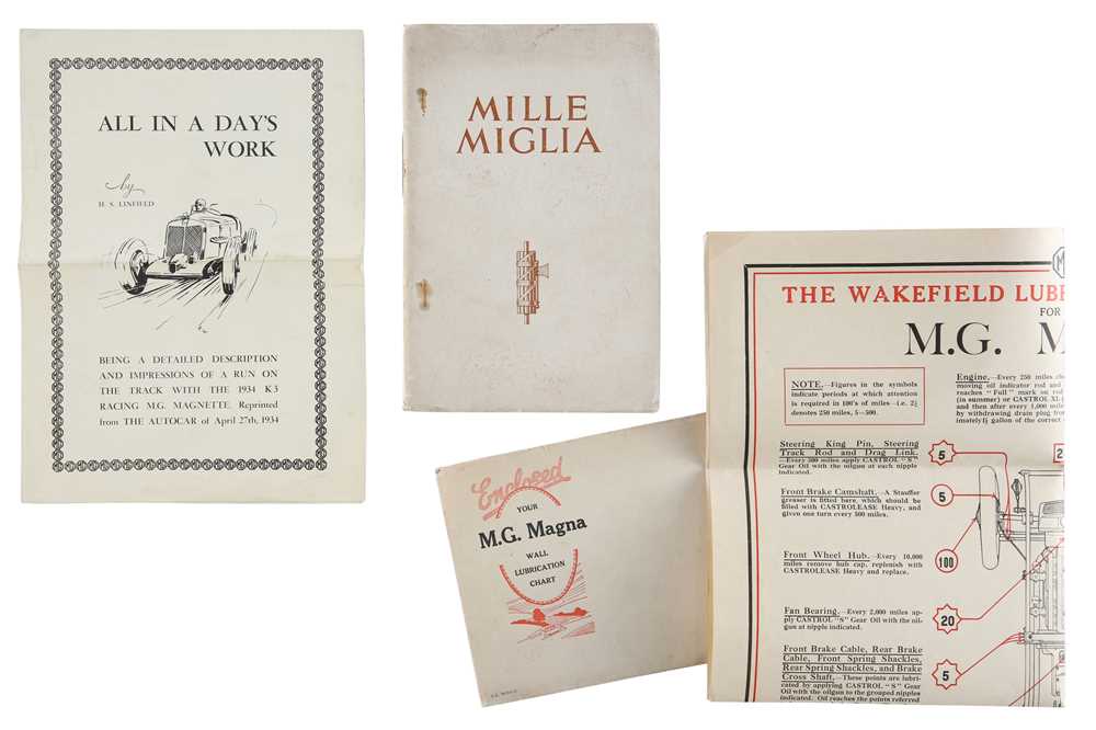 Lot 436 - Millie Miglia - An MG Publicity Brochure