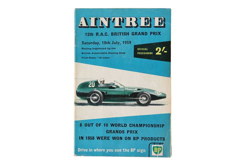 Lot 415 - 1959 British Grand Prix - Aintree Programme (Signed)