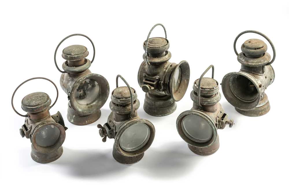 Lot 503 - Six Lucas 'King of the Road' Oil Side Lamps