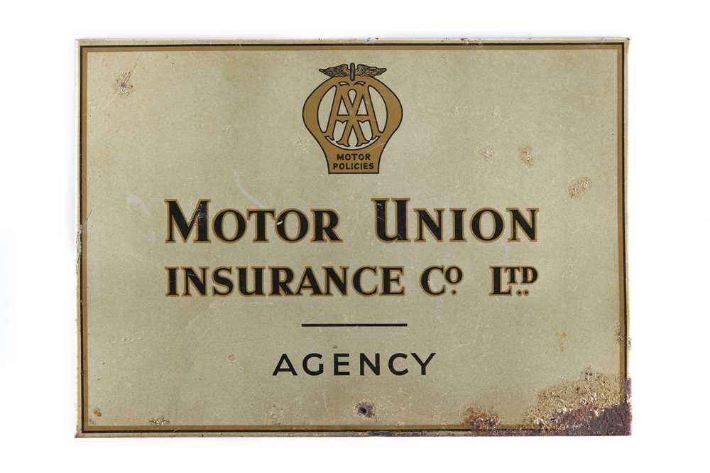 Lot 165 - A Rare AA Motor Union Agency Sign