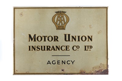 Lot 165 - A Rare AA Motor Union Agency Sign