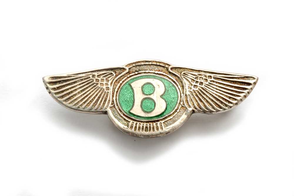 Lot 171 - An Early Sterling Silver Bentley 'Winged B' Lapel Badge