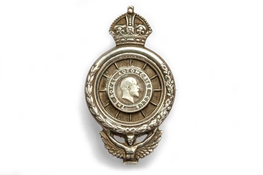 Lot 178 - A Large and Early Silver-Plated RAC Royal Automobile Club Lapel Badge
