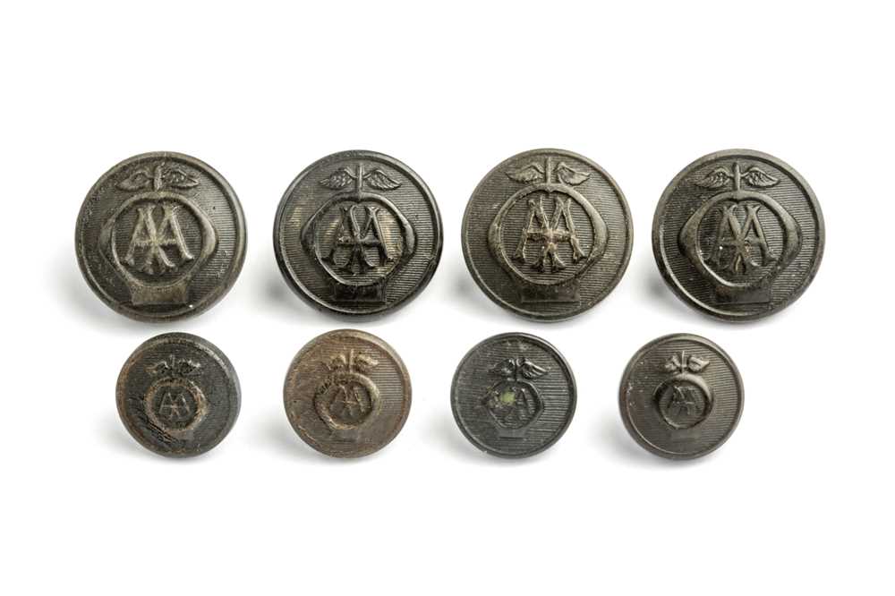 Lot 180 - A Set of Early AA Automobile Association Patrolman's Buttons