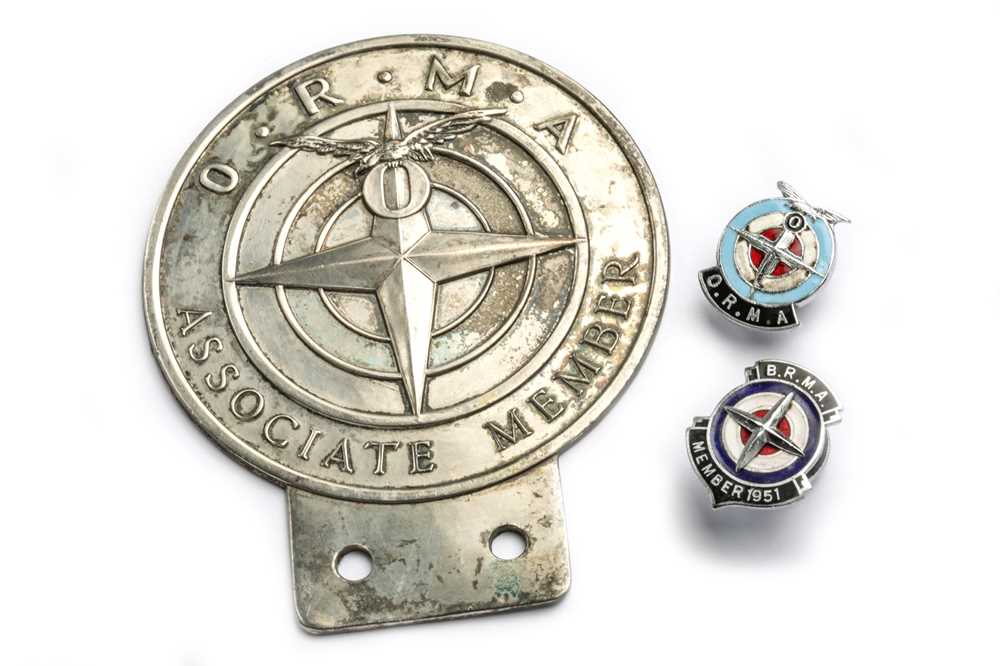 Lot 181 - Three BRM / ORMA Badges