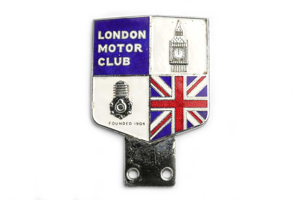 Lot 184 - An Early London Motor Club Car Badge