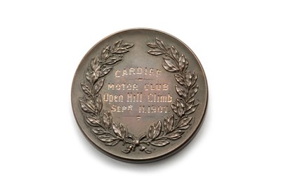 Lot 188 - A Rare Cardiff Motor Club Bronze Award Medallion, Dated 1907