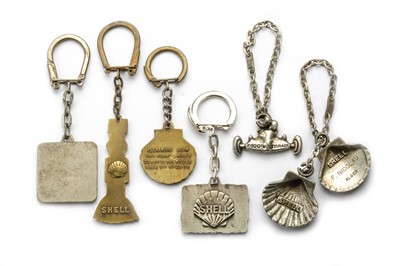 Lot 195 - Six Shell Oil Advertising Keychains