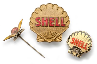 Lot 197 - Three Early Shell Oil Badges