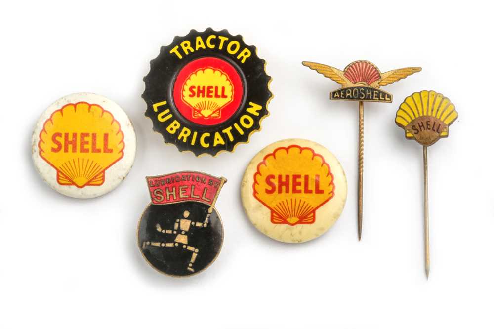 Lot 198 - Three Early Shell Oil Badges