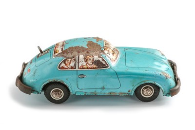 Lot 540 - A Rare Boxed Joustra Clockwork Porsche 356 Model Car