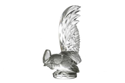 Lot 545 - Coq Nain Cockerel Glass Accessory Mascot by Rene Lalique