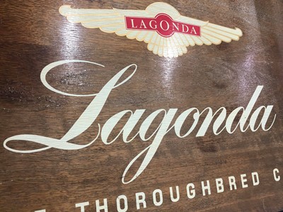 Lot 547 - A Large and Rare Lagonda Advertising Sign, c1950's