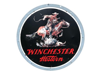 Lot 548 - A Large 'Winchester Western' Ammunition Advertising Sign