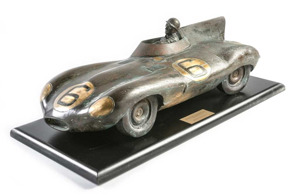 Lot 554 - A Large Bronze Jaguar D-Type Sculpture by Gordon Chism