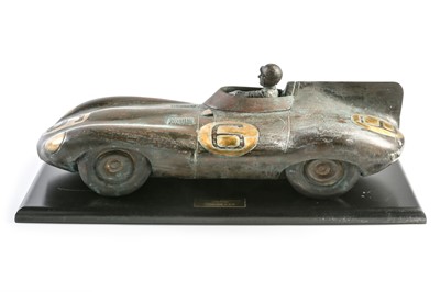 Lot 554 - A Large Bronze Jaguar D-Type Sculpture by Gordon Chism