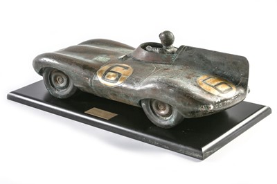 Lot 554 - A Large Bronze Jaguar D-Type Sculpture by Gordon Chism