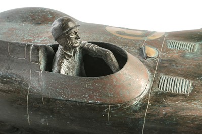 Lot 554 - A Large Bronze Jaguar D-Type Sculpture by Gordon Chism