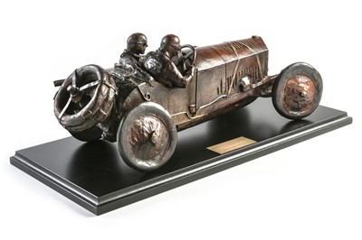 Lot 556 - A Large Bronze Mercedes 1500 'Targa Florio' Sculpture by Francois Chevalier
