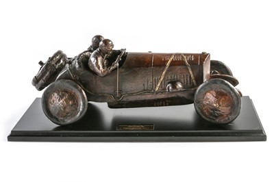 Lot 556 - A Large Bronze Mercedes 1500 'Targa Florio' Sculpture by Francois Chevalier
