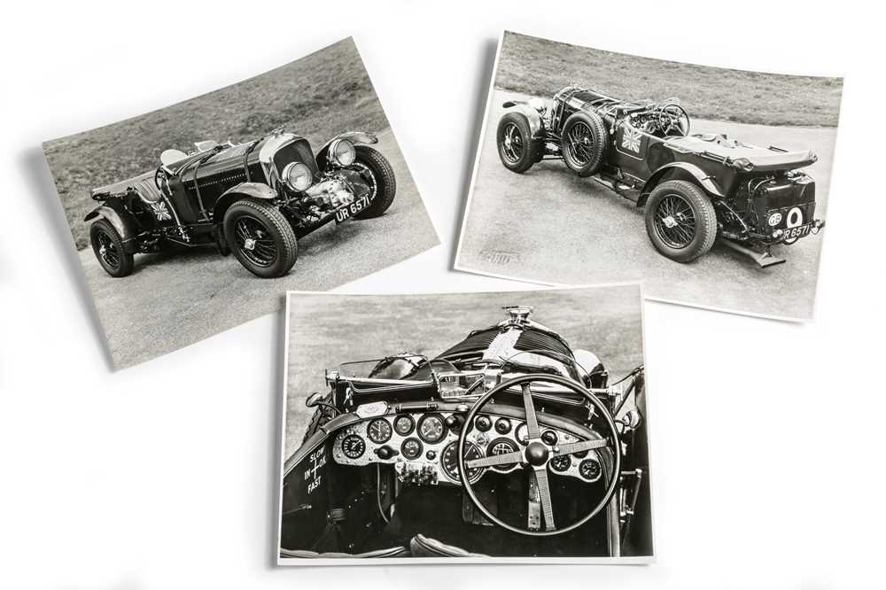 Lot 585 - Three 'Blower' Bentley 4.5 Litre Photographs Depicting 'UR 6571'