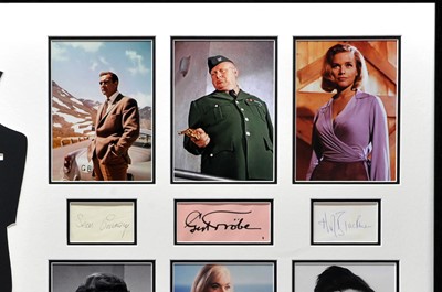 Lot 77 - James Bond - 'Goldfinger' - Main-Cast Signed Autograph Presentation
