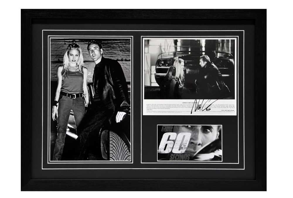 Lot 92 - Nicolas Cage and Angelina Jolie 'Gone in Sixty Seconds' Signed Publicity Photograph Presentation